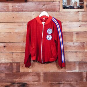 1980’s Soccer Jacket Embrodery Letter patch Handsewing